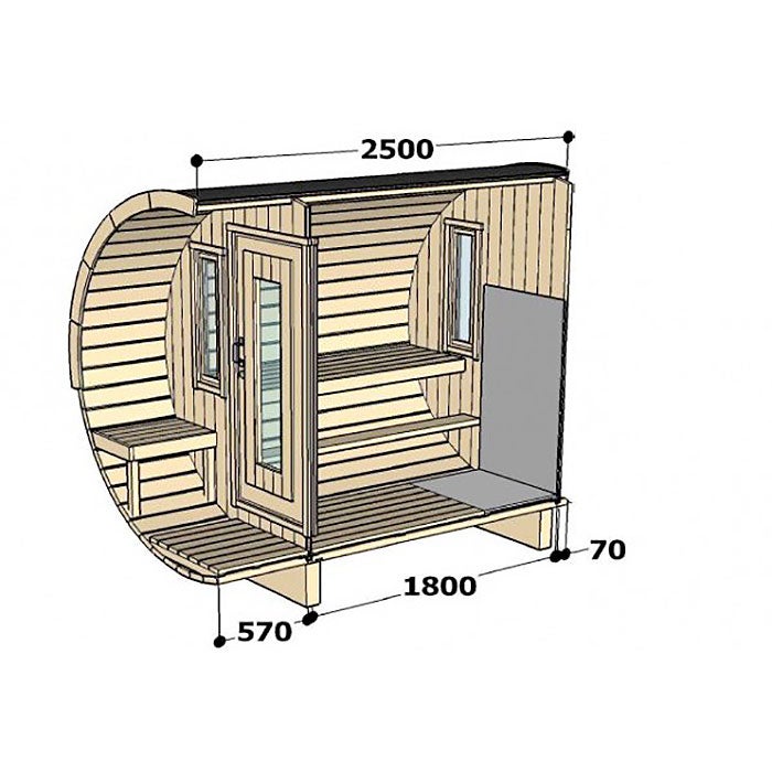 Bastutunna Deluxe med veranda